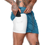 Jogging shorts men's 2-in-1 shorts