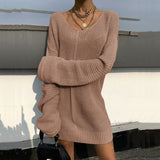 Loose Knitted Sweater Dress