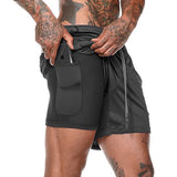 Jogging shorts men's 2-in-1 shorts