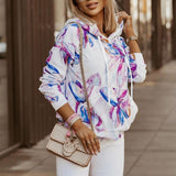 Print Hooded Winter  Long Sleeve Sweatshirt Loose Streetwears
