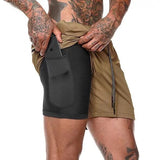 Jogging shorts men's 2-in-1 shorts