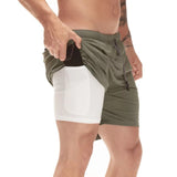 Jogging shorts men's 2-in-1 shorts