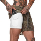 Jogging shorts men's 2-in-1 shorts