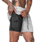 Jogging shorts men's 2-in-1 shorts